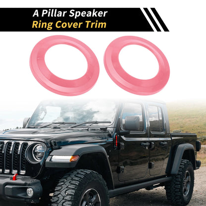 A Pillar Speaker Ring Cover Trim for Jeep Wrangler JK (2007-2014) Pink
