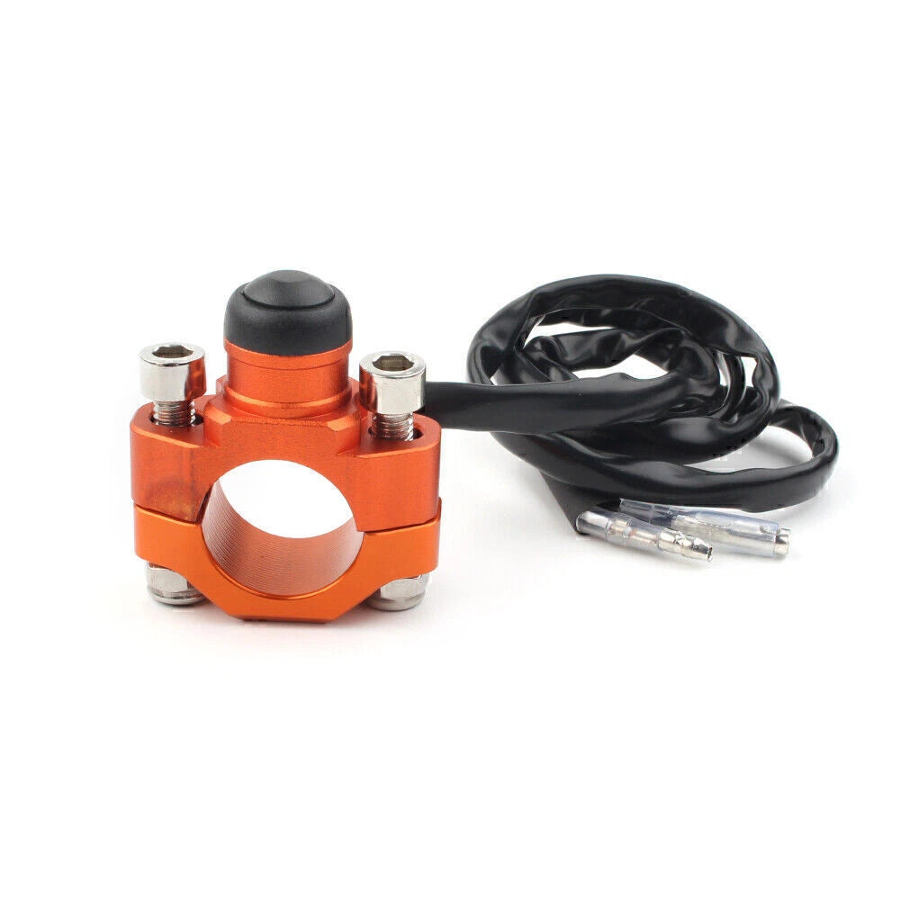 Fit 7/8" Orange Handlebar Rotating Start Stop Kill Switch for Motorcycle