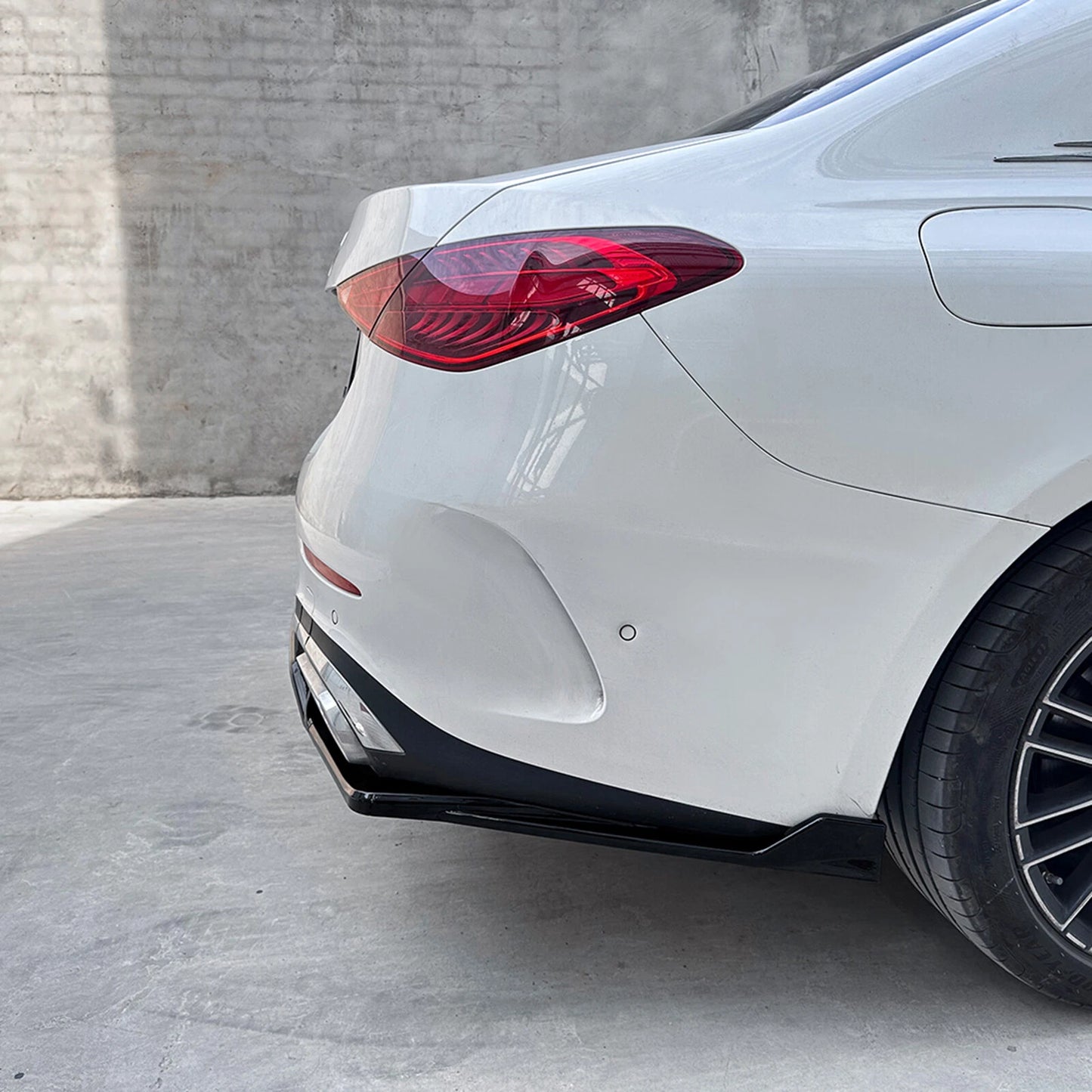Gloss Black Rear Bumper Diffuser Lip for Benz C Class W206 (2022-2024)