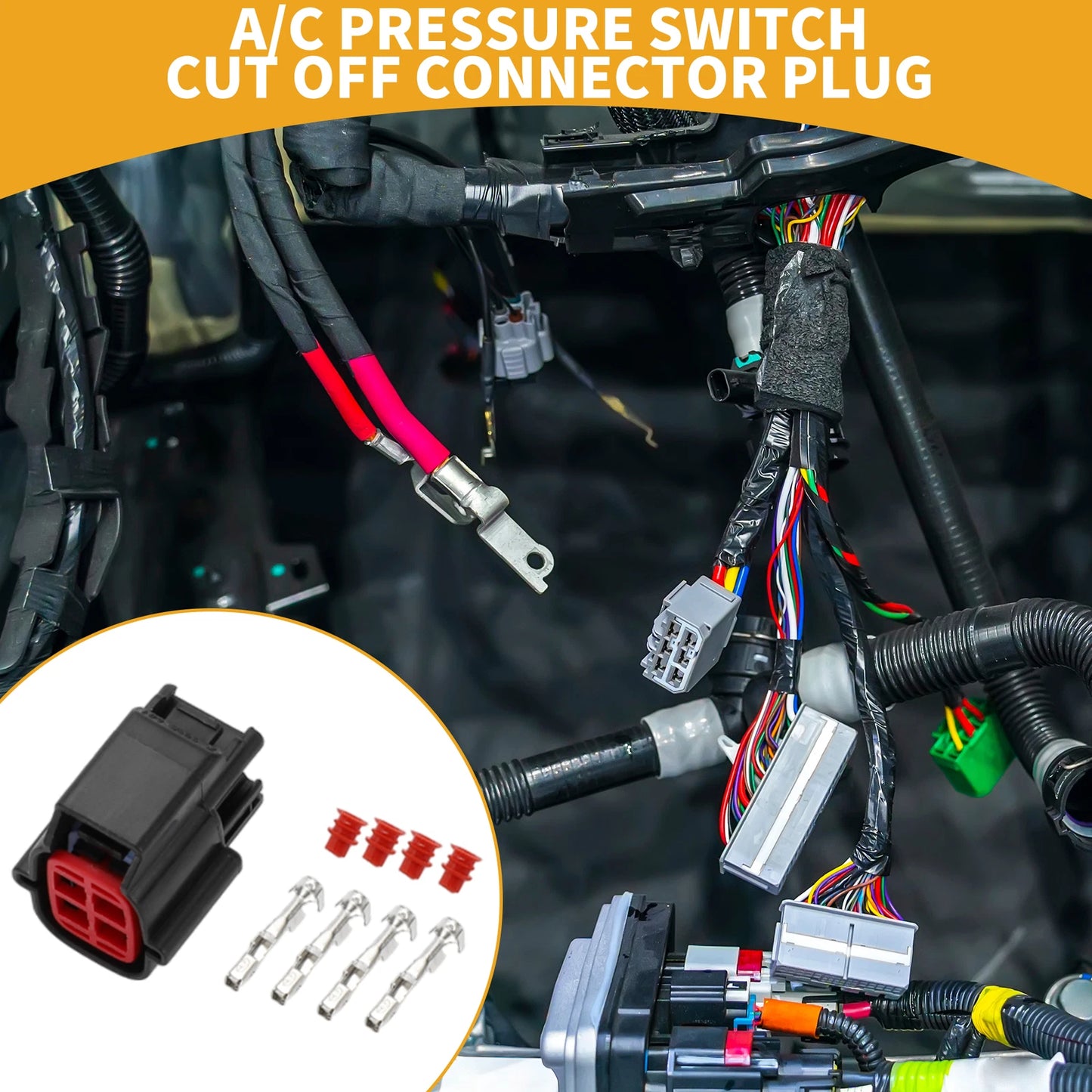 A/C Pressure Switch Connector Plug for Ford (No. 1U2Z14S411AUA)