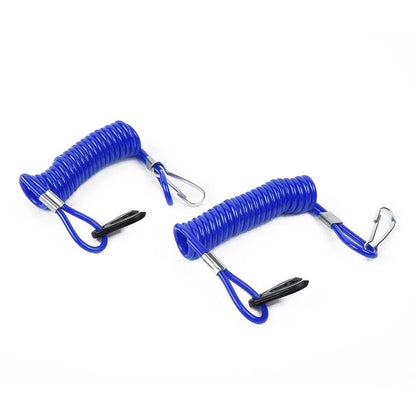 2 Pcs Outboard Engine Kill Switch Safety Lanyard Clip for Yamaha Models