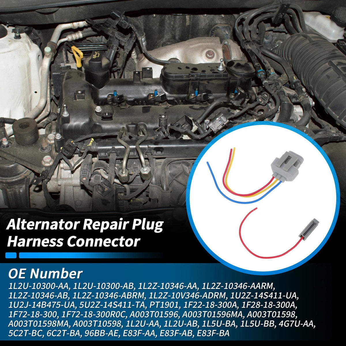 2 x Alternator Repair Plug Harness Connectors for Ford Lincoln (2000-2006)