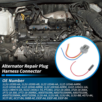 2 x Alternator Repair Plug Harness Connectors for Ford Lincoln (2000-2006)