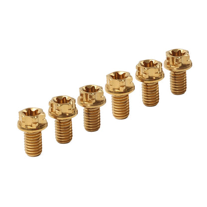 6pcs M6x35mm Titanium Torx Head Flange Screws for Bike Motorcycle