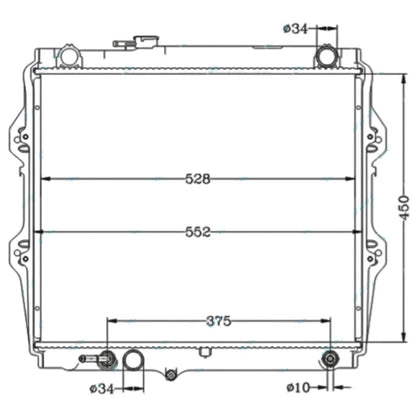 Radiator for Toyota Hilux RZN149R RZN154R 2.7L 3RZ-FE (1997-2005)