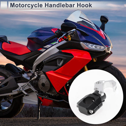 Rectangle Aluminum Hanging Hook Hexagon Wrench 1Set Silver Tone for Motorcycle