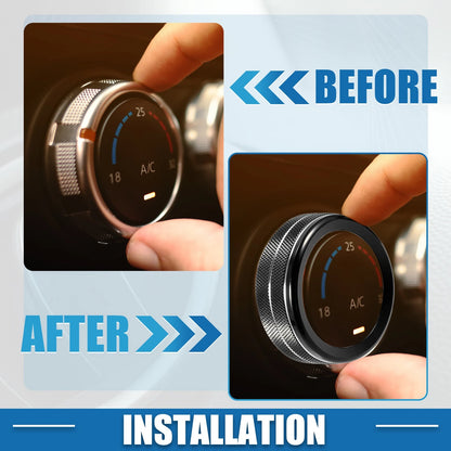 Car Air Conditioner Knobs for Jeep Wrangler JL JLU 2018-2022 Black 3 x Set