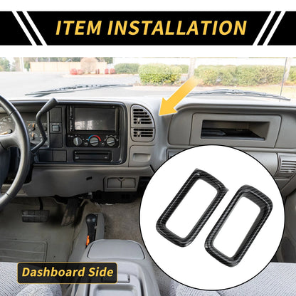 Carbon Fiber Air Vent AC Outlet Cover Trim for Ford Maverick (2022-2024)