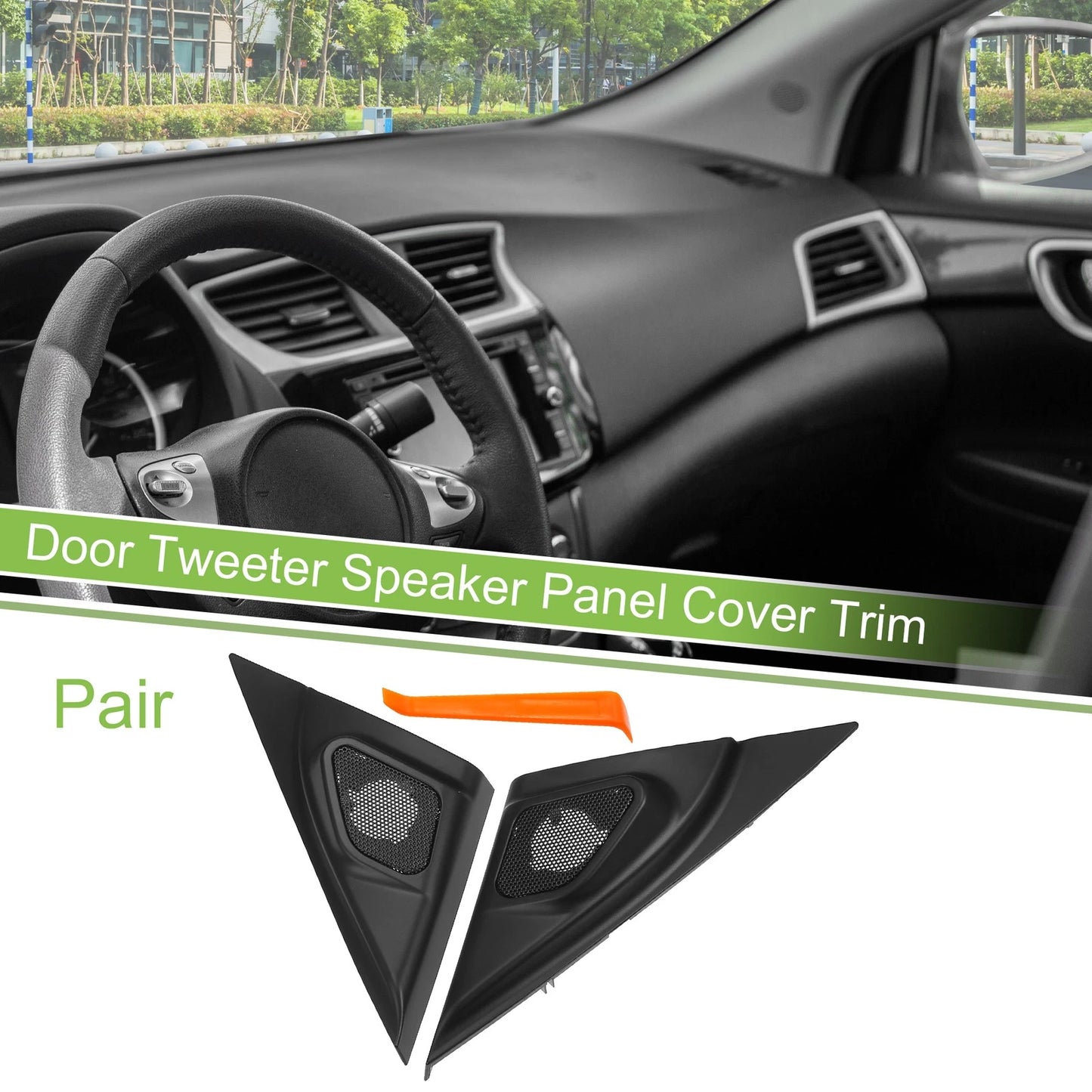 A Pillar Door Tweeter Speaker Cover Trim for Mazda 3 (2004-2009) Black