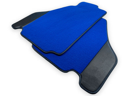 Blue Floor Mats for Ferrari F430 (2004-2009) | AutoWin Brand, Carbon Fiber Leather