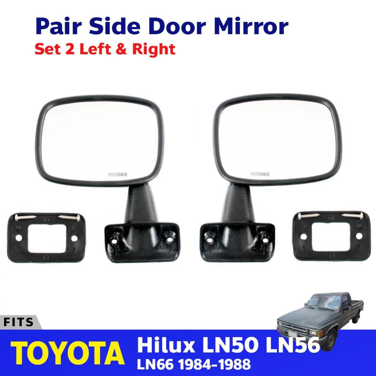 Side Mirror Door Fits 1984-1988 Toyota Hilux SURF 4RUNNER LN50 LN55 LN56 LN60
