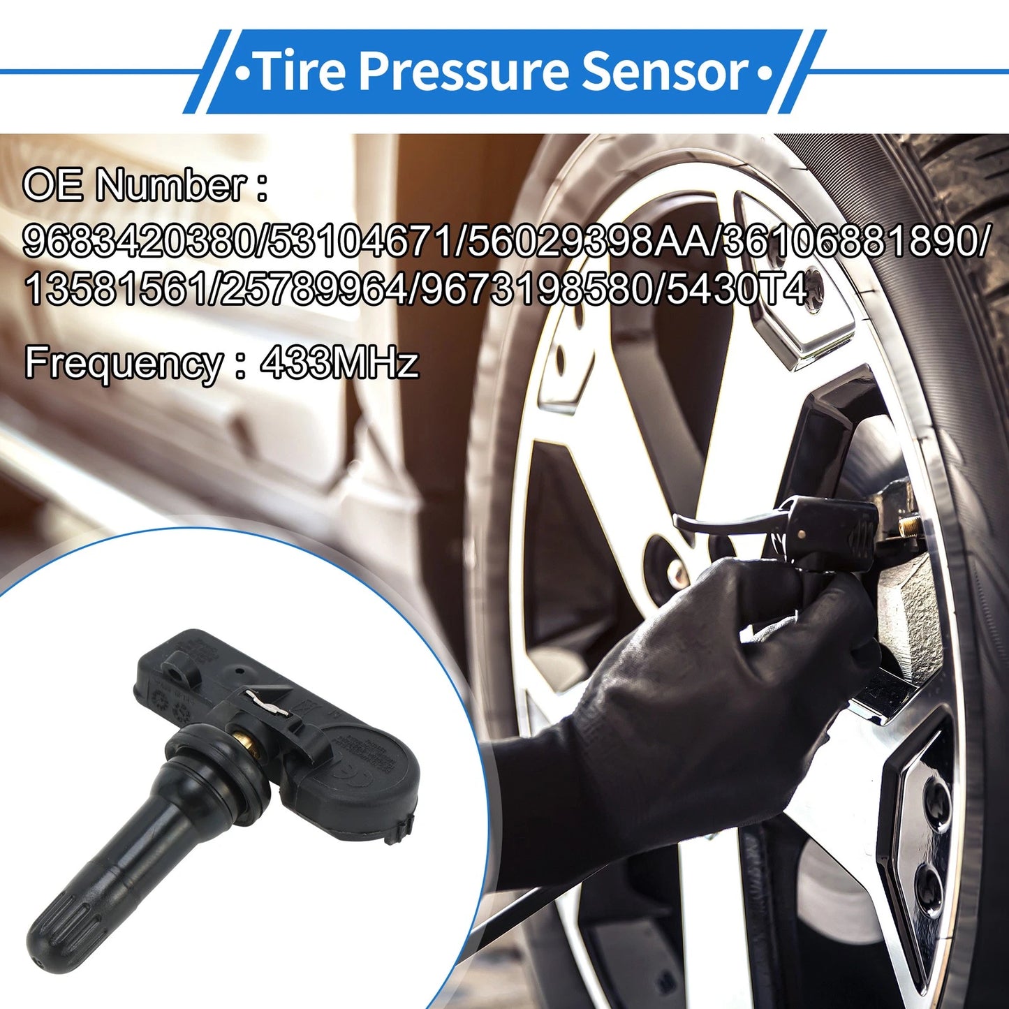 TPMS Sensor No.9683420380 for Peugeot 5008 1.6 16V (2009-2017)