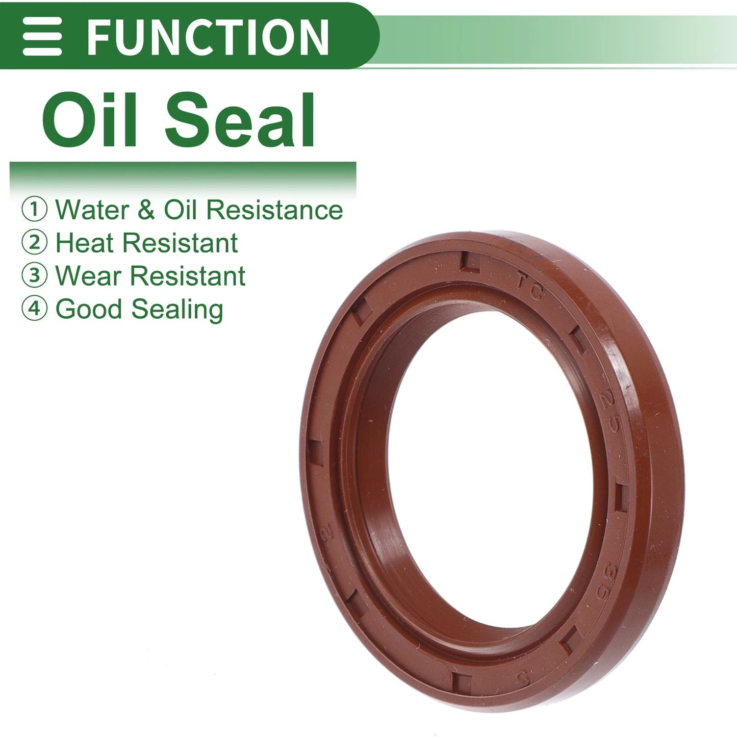 Oil Seal 25x35x5mm 5 Pcs Seal Ring Rotary Shaft Seal FKM Rubber for Make Model
