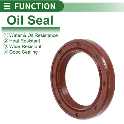 Oil Seal 25x35x5mm 5 Pcs Seal Ring Rotary Shaft Seal FKM Rubber for Make Model