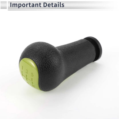 5-Speed Shift Knob for Chevrolet Spark Green Black Plastic