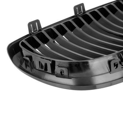 Front Kidney Grille Gloss Black for BMW E92 2007-2010 2 Door (2 x)