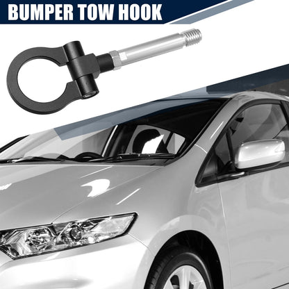Black Round Bumper Trailer Ring Eye Towing for Honda Fit (2009-2013)