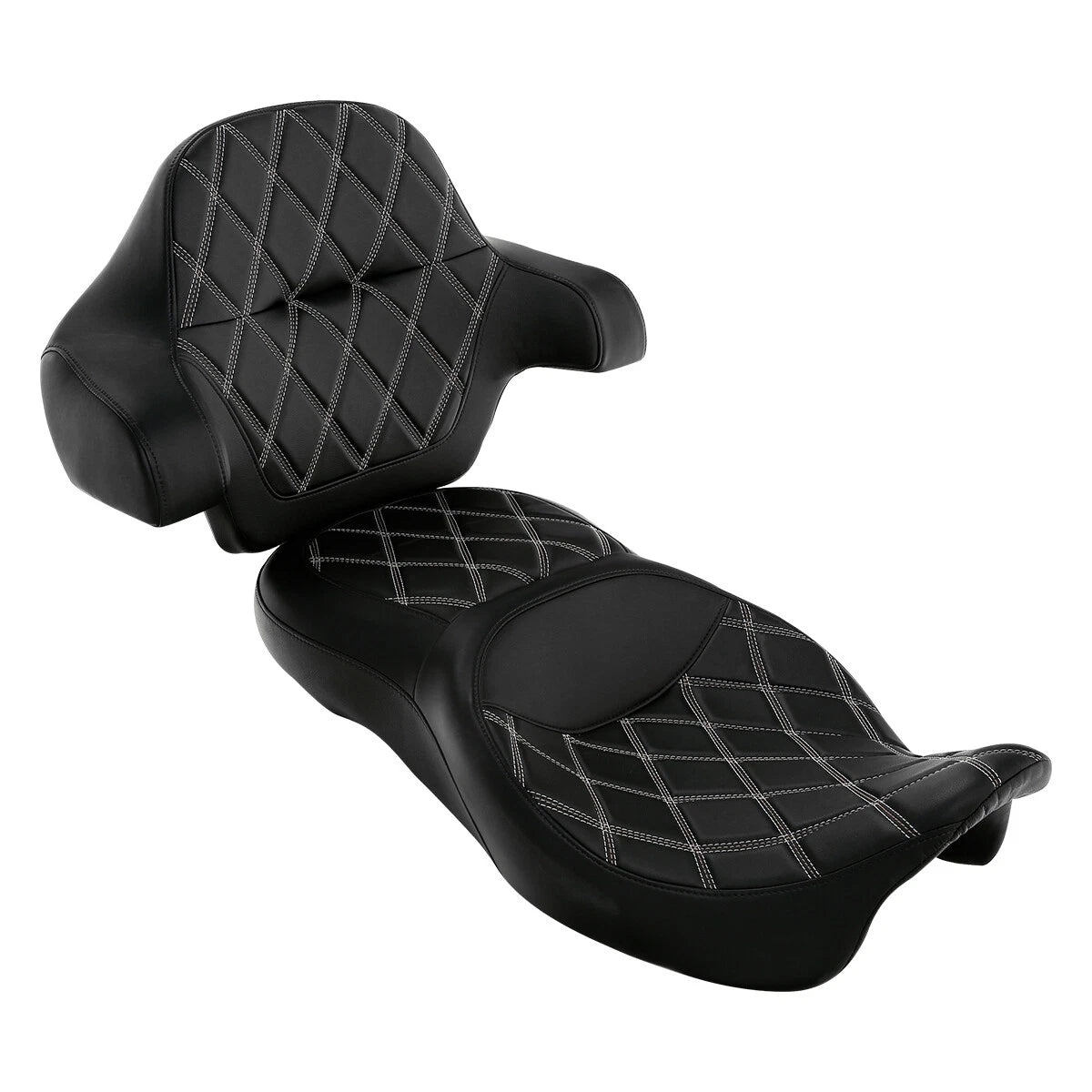 Rider Passenger Seat Backrest Pad for Harley Electra Street Glide (2014-2023)