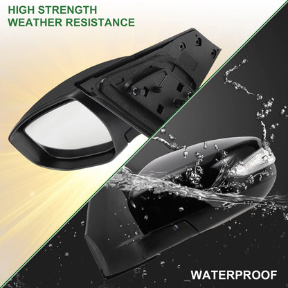 Left Side Door Mirror for Nissan Sentra (2016-2019) Manual Folding Black