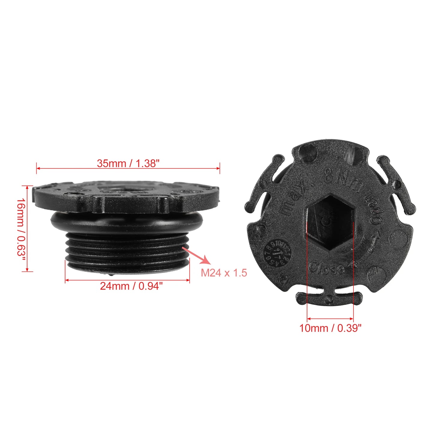 10 x ABS Engine Oil Drain Plug for BMW 320i (2013-2015)