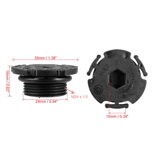 10 x ABS Engine Oil Drain Plug for BMW 320i (2013-2015)