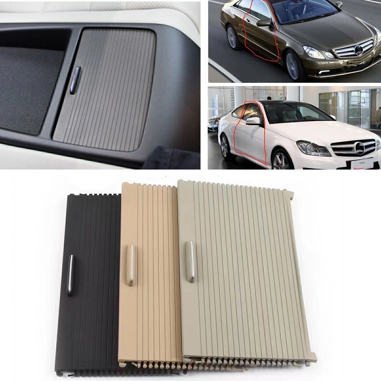 Cup Holder Cover for Mercedes Benz C/E Class W204 W207 (2007-2015)