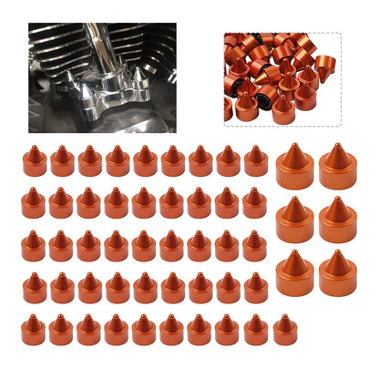 52X Engine Topper Screw Bolt Cap Orange for Harley Twin Cam Dyna FXD