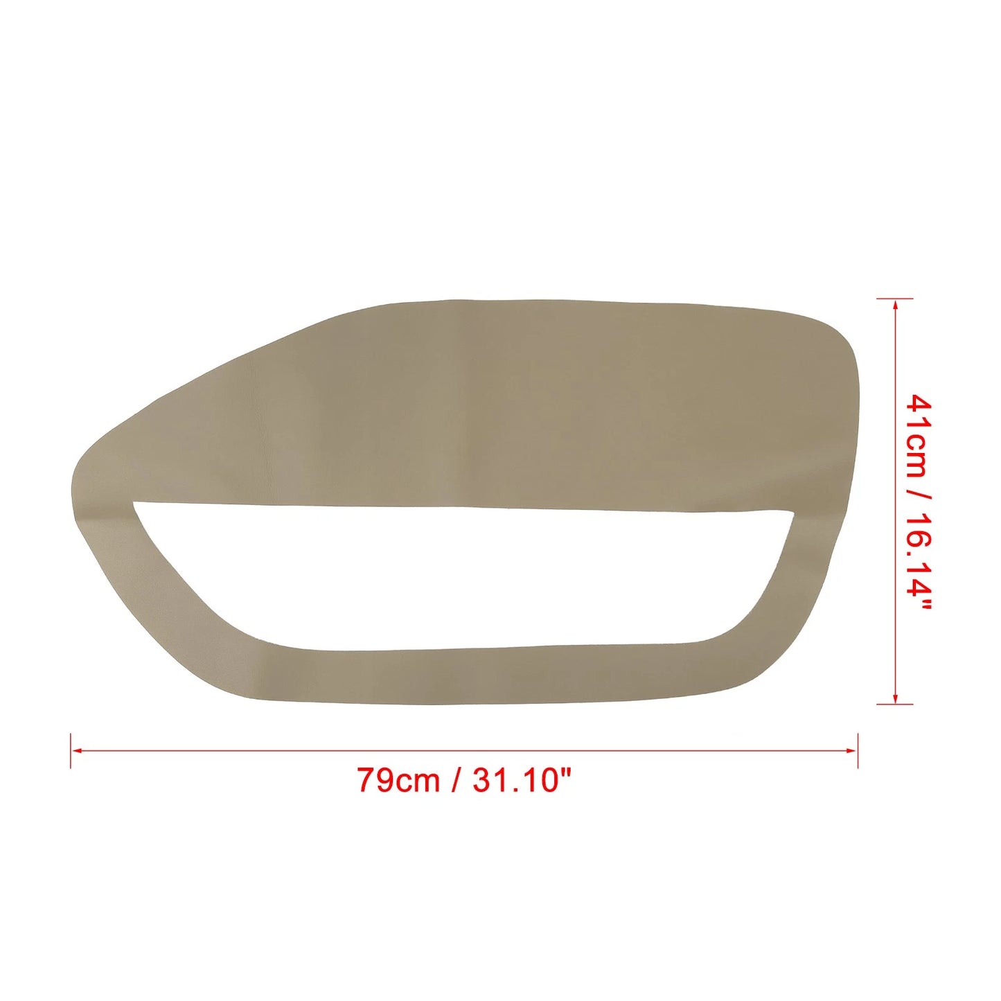 Beige Microfiber Leather Door Panel Insert Covers for Ford Mustang