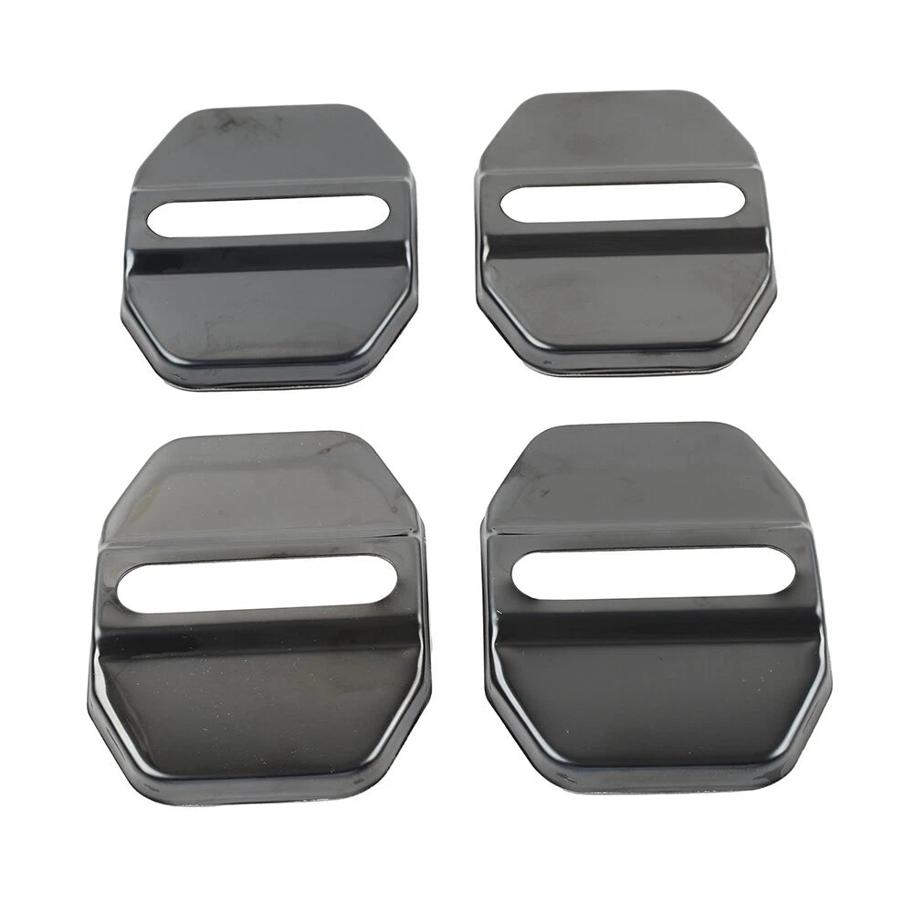 4 x Black Car Door Lock Protective Covers for BMW F40 F45 G20, Benz C-Class, Maserati