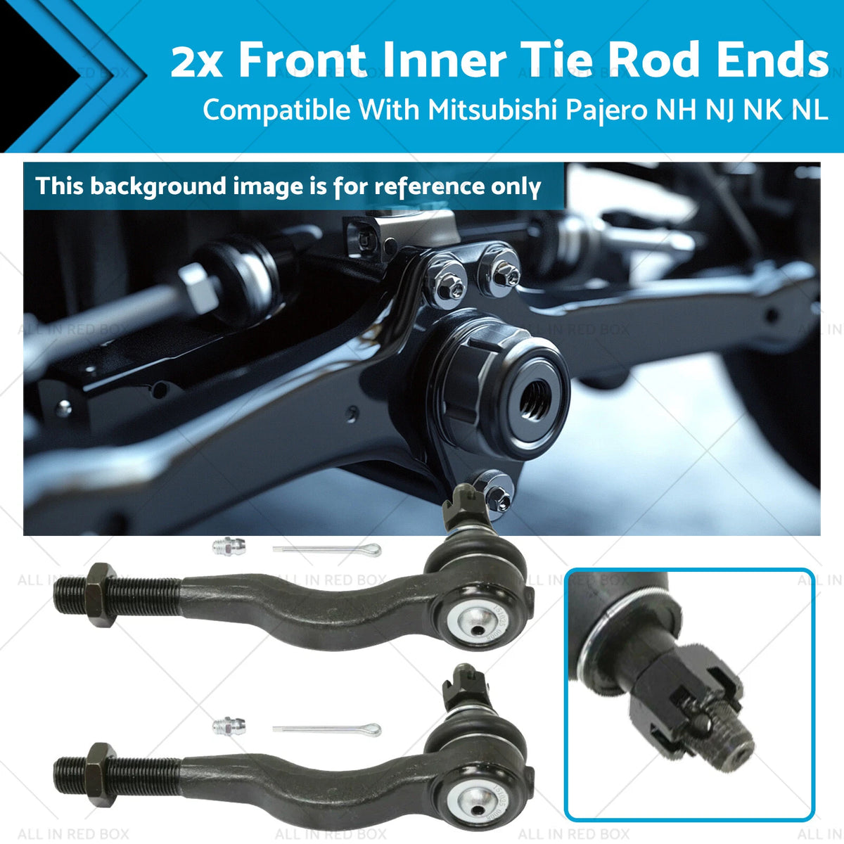 Front Inner Tie Rod Ends for Mitsubishi Pajero NH NJ NK NL 1991-2000