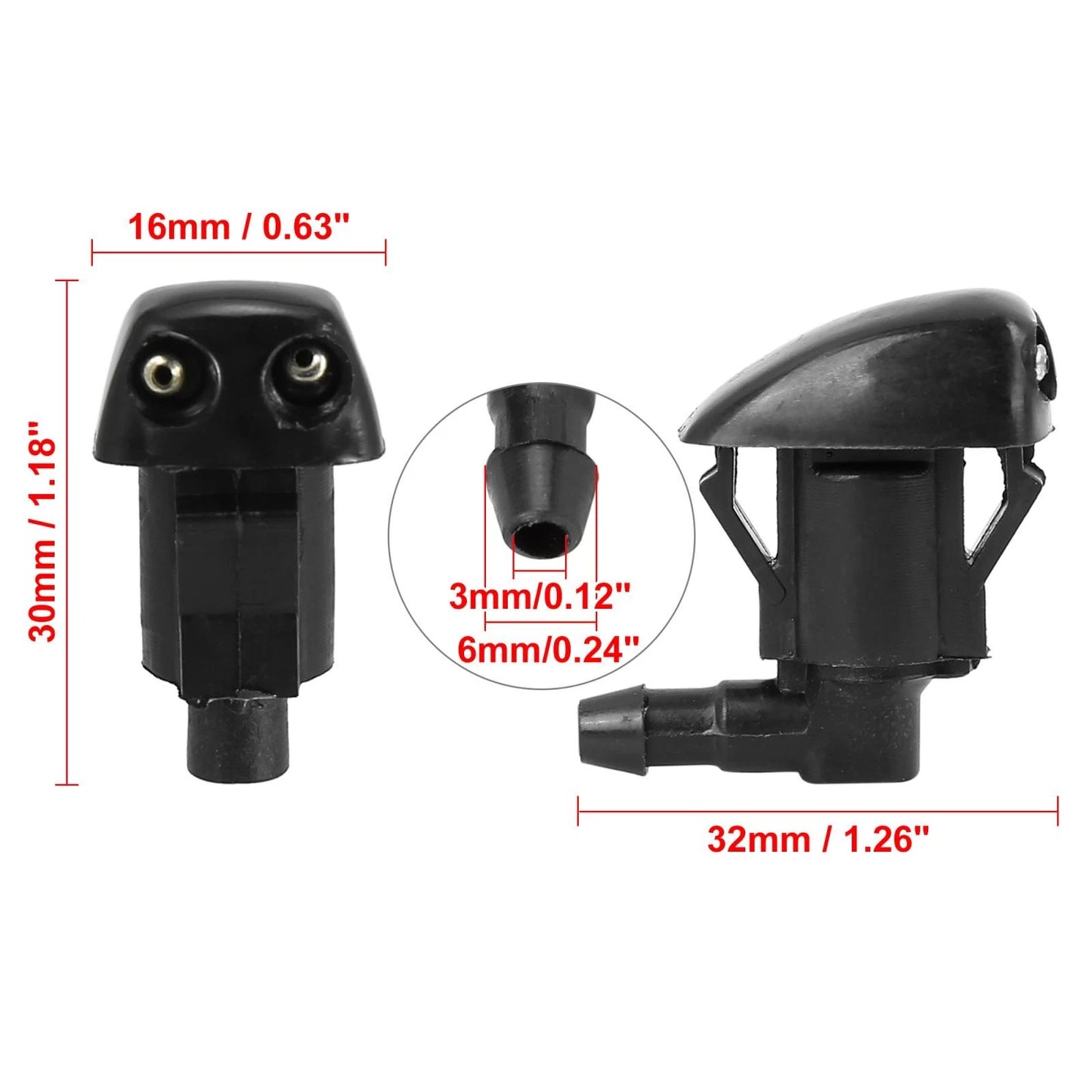 4pcs Car Front Windshield Washer Nozzles for Toyota Camry Tacoma