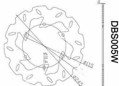 Front Brake Disc for Yamaha YP250 YP250DX Majesty (1996-2005)