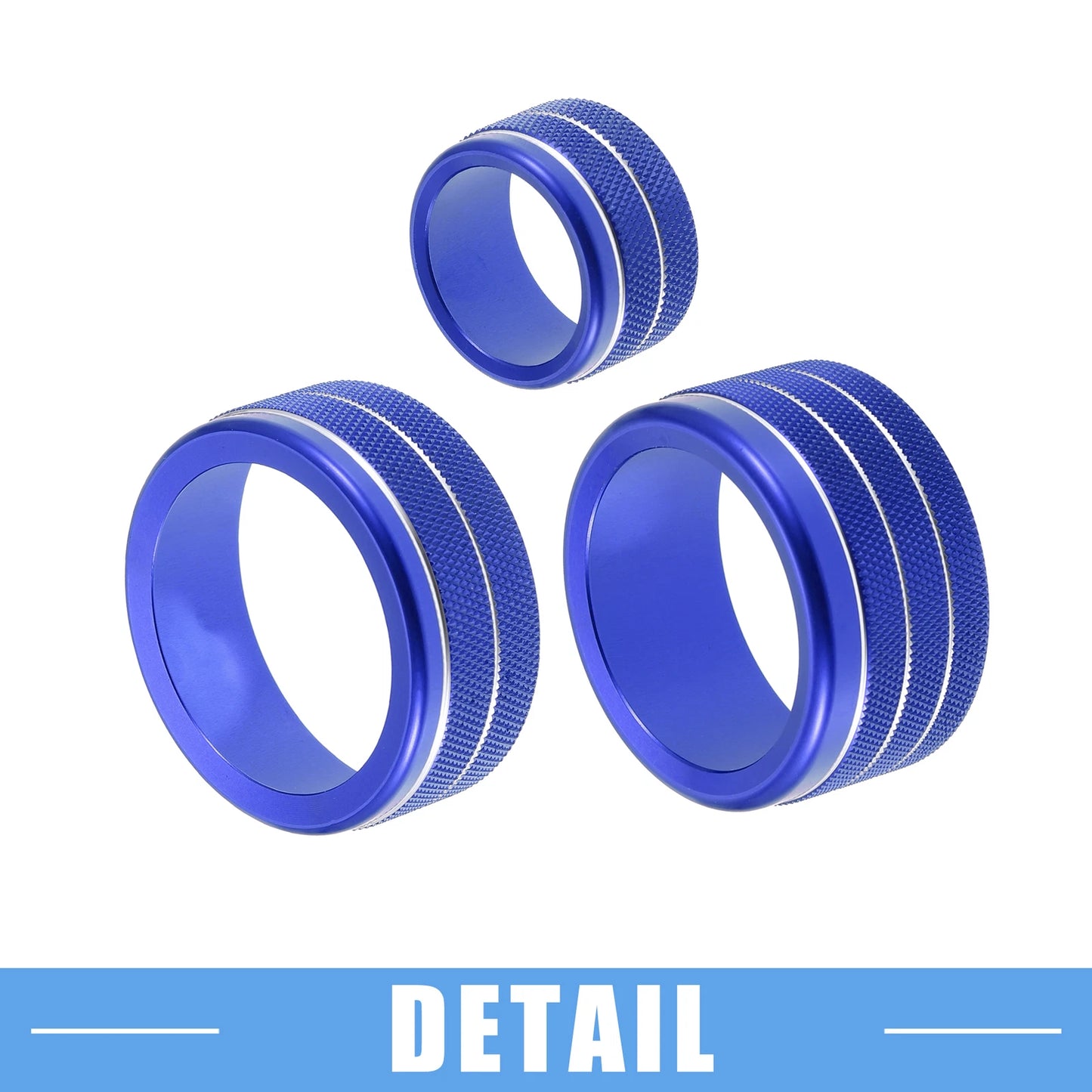 AC Volume 4WD Switch Knob Cover for Toyota Tundra (2014-2021) - 5 x Blue Covers