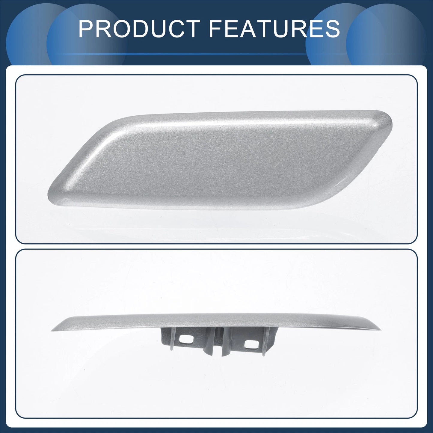 Front Left Washer Nozzle Cover for Honda Accord VIII 2011-2013 Silver Tone