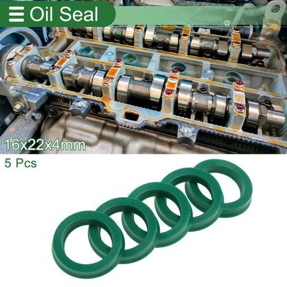 Oil Seal 5 x Rotary Shaft Seal TPU 16x22x4mm Green for Make Model