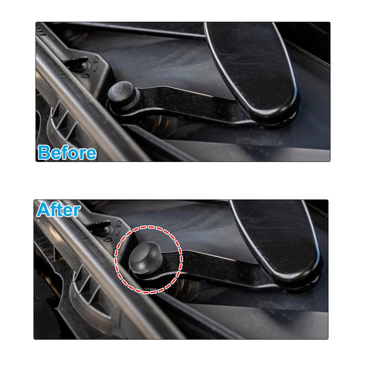 2 x Front Windshield Wiper Arm Nut Covers for Jeep Compass (2017-2022)
