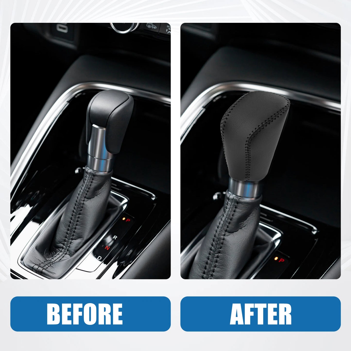 Gear Shifting Knob Cover Trim for Lexus GS 300 (2018-2019) Faux Leather Black