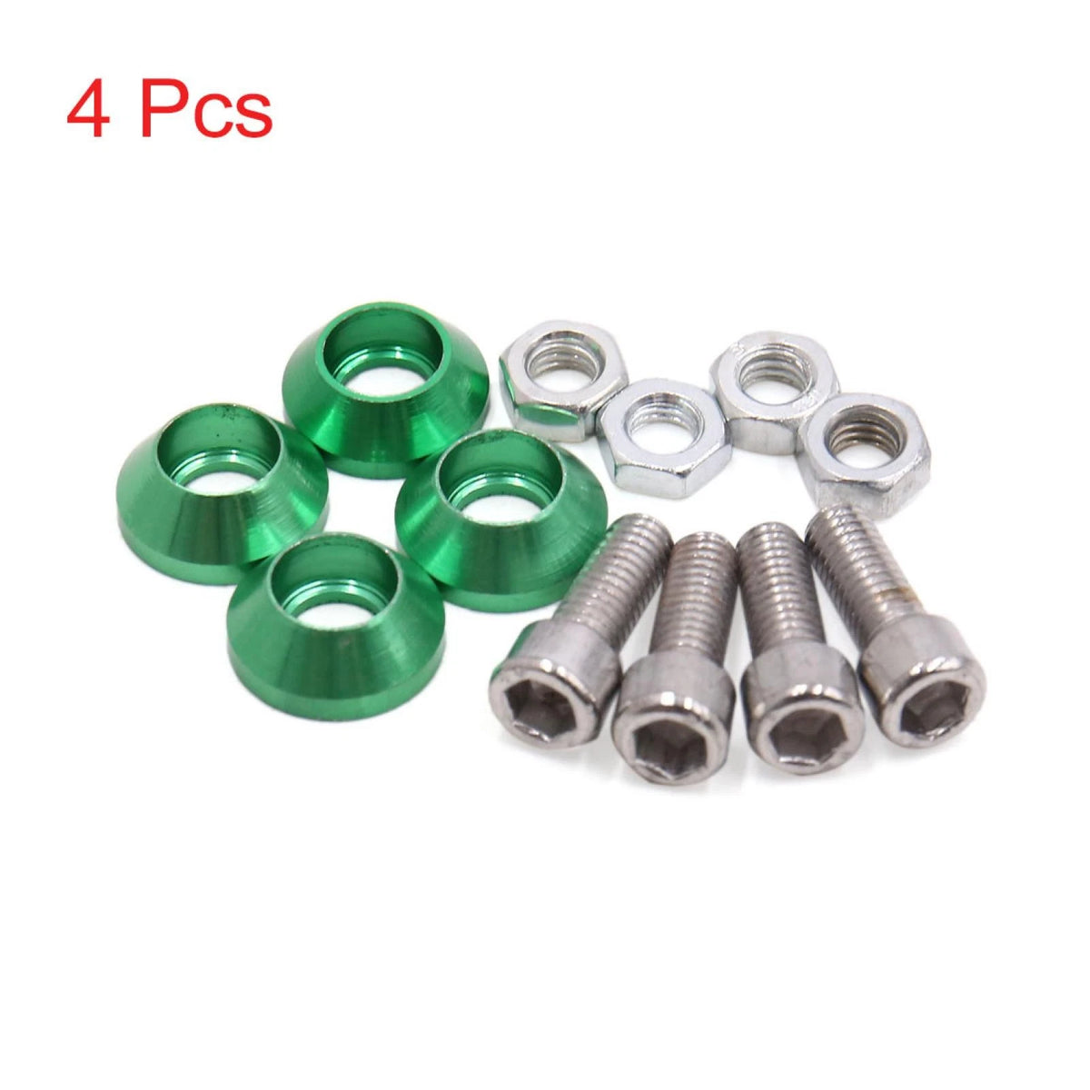 Windscreen / 4Pcs / License Plate Bolts Screws for Universal Green Metal Motorcycle