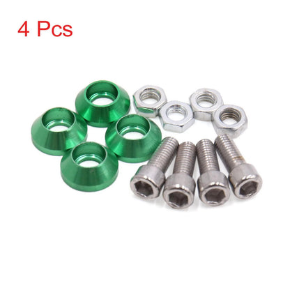 Windscreen / 4Pcs / License Plate Bolts Screws for Universal Green Metal Motorcycle