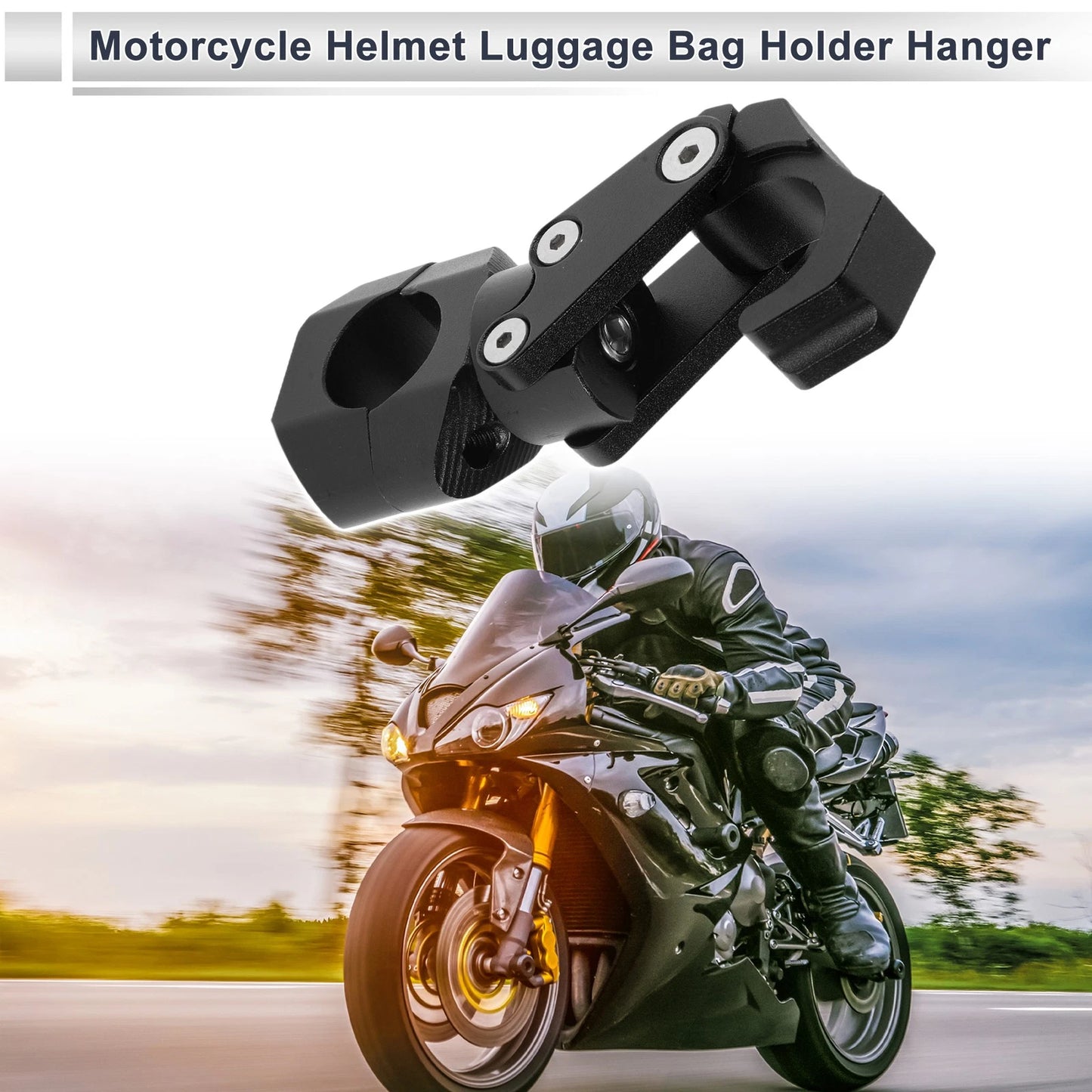 Rectangle Alloy / Motorcycle Hanging Hook / Hexagon Wrench 1 Set Black