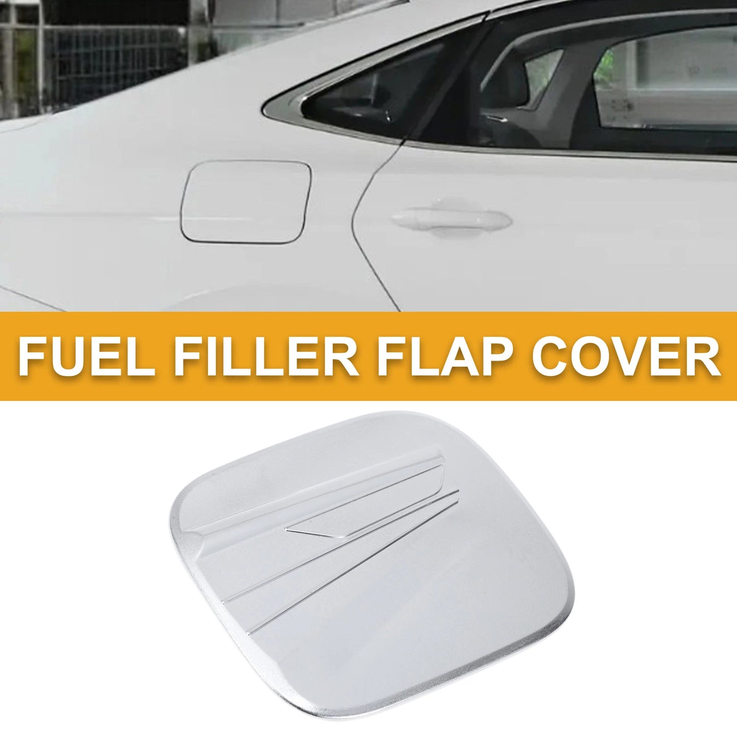 Fuel Tank Door Cap for Toyota Highlander (2022-2025) Chrome Silver Tone