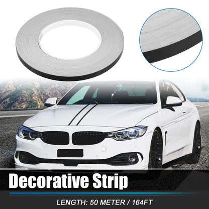 0.3" Width 164ft Length Decorative Strips Waterproof Black for Car Motorcycle