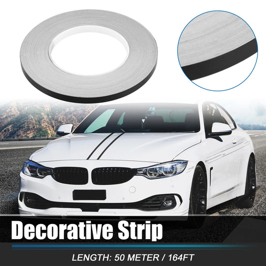 0.3" Width 164ft Length Decorative Strips Waterproof Black for Car Motorcycle