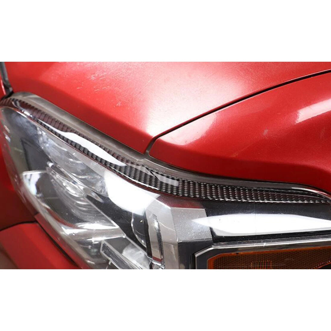Carbon Fiber Headlight Eyebrow Trim for Toyota Tacoma (2016-2022)
