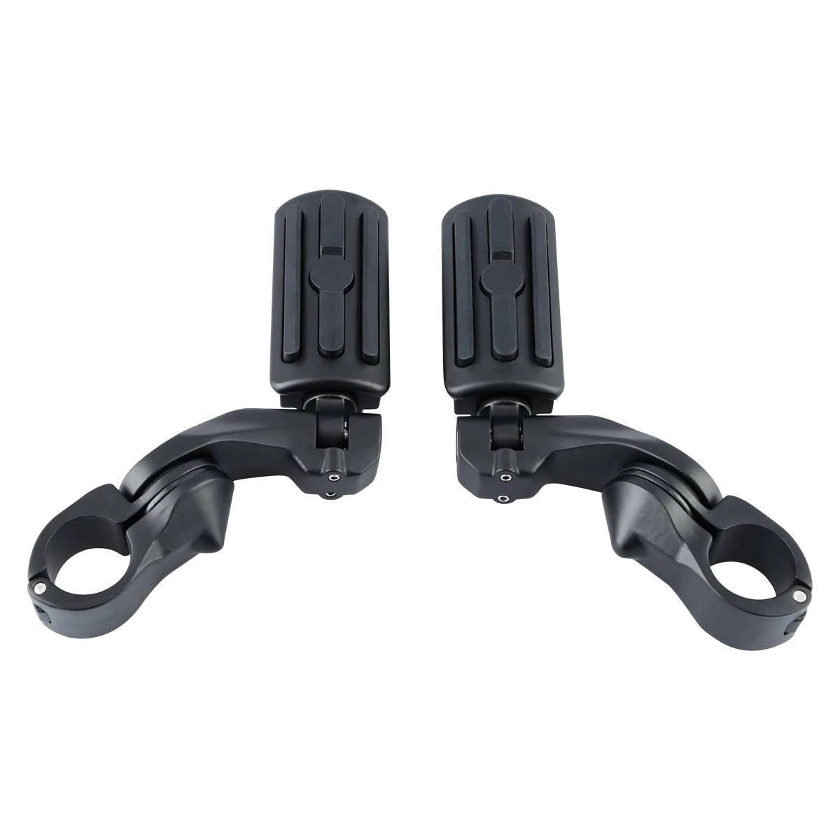 1-1/4" Matte Short Angled Highway Engine Guard Footpegs for Harley