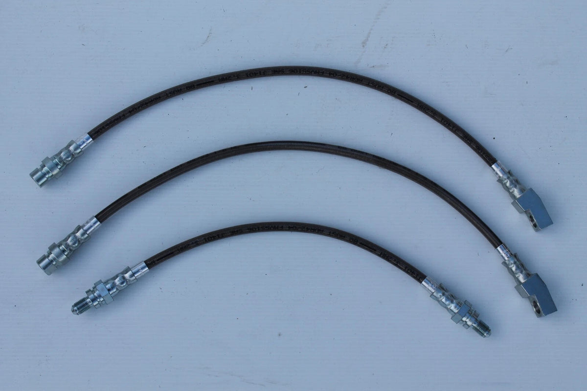 Braided Brake Hose Set (3) for Ford Cortina TE TF