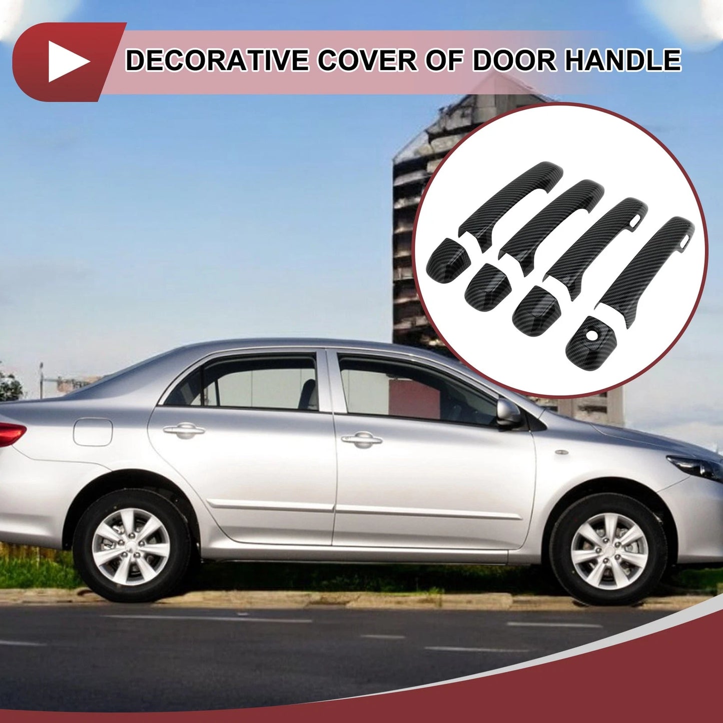 Car Door Handle Cover Set for Toyota Land Cruiser Prado J150 (2009-2023)