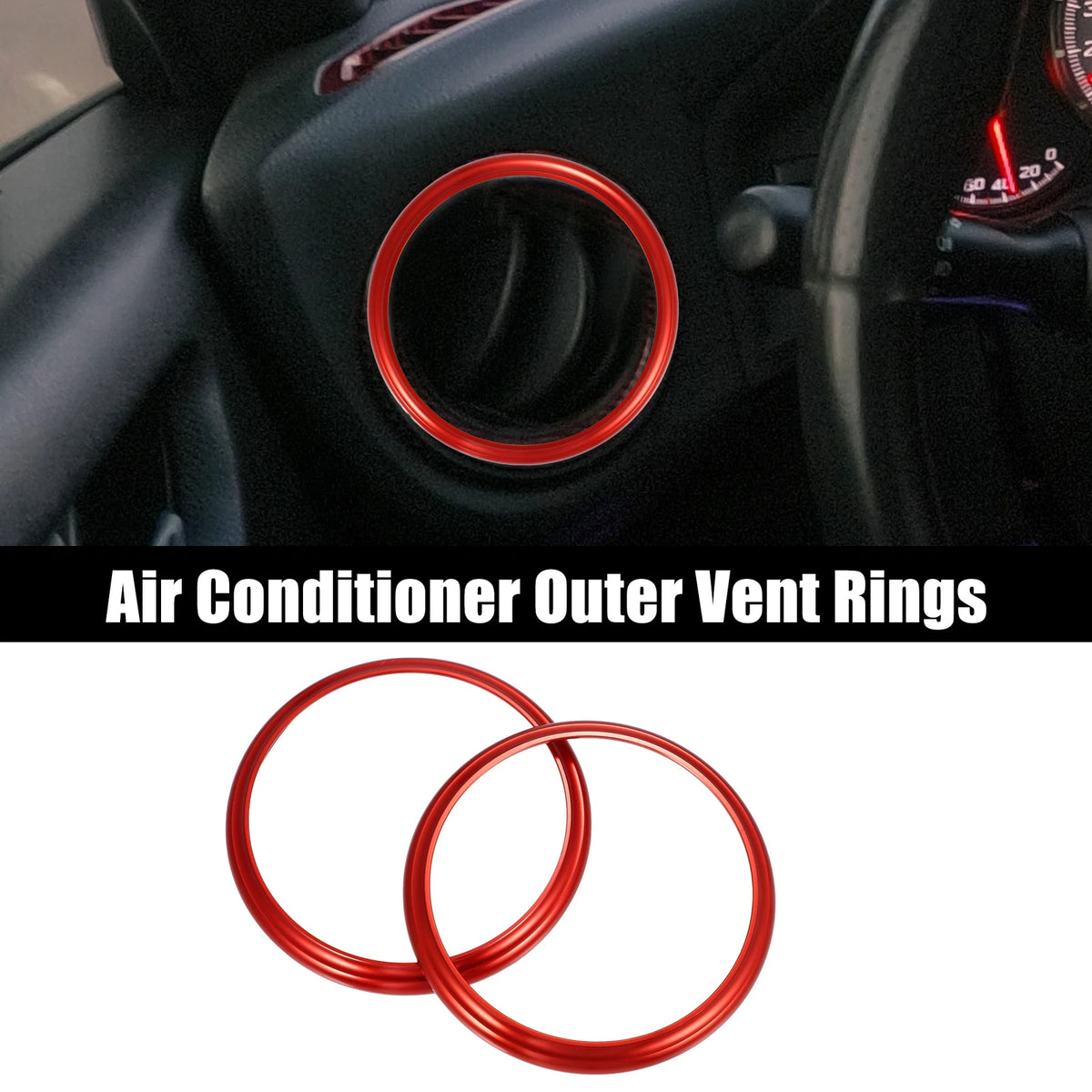2 x Air Conditioning Outer Vent Rings Trim Covers for Toyota Subaru (N/A)