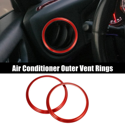 2 x Air Conditioning Outer Vent Rings Trim Covers for Toyota Subaru (N/A)