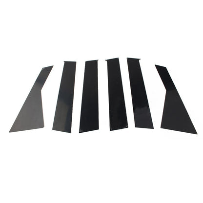 Dodge Journey Door Window Pillar Post Trims Bright Black 6pcs (2009-2020)